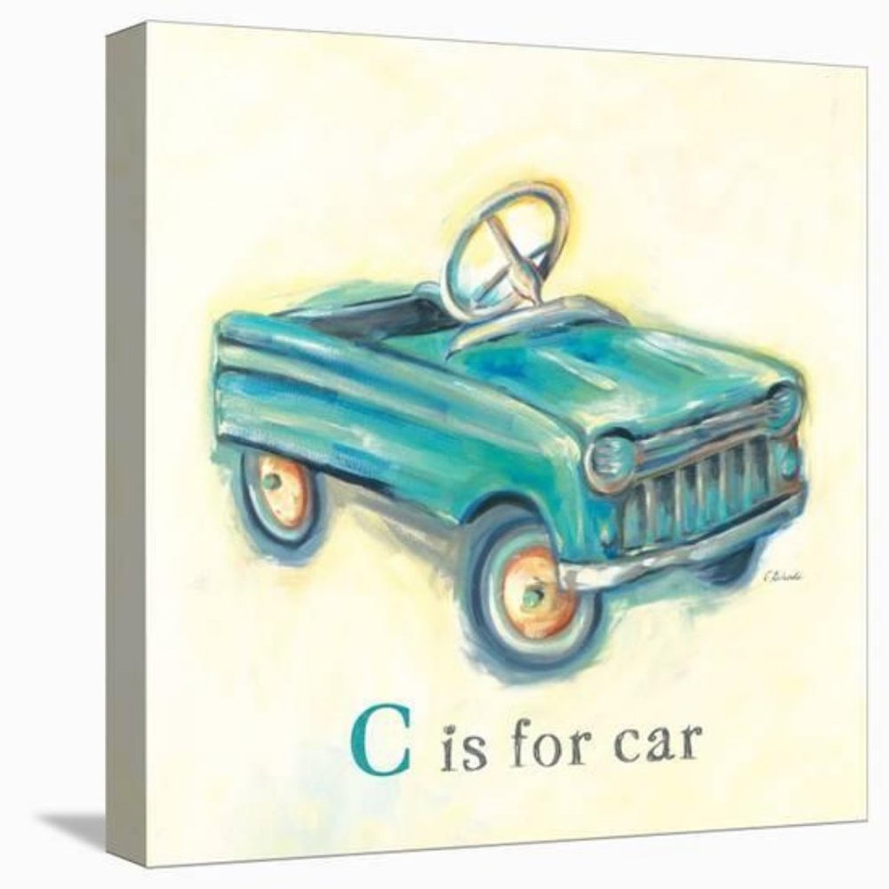C is for car - stretched canvas by C Richards